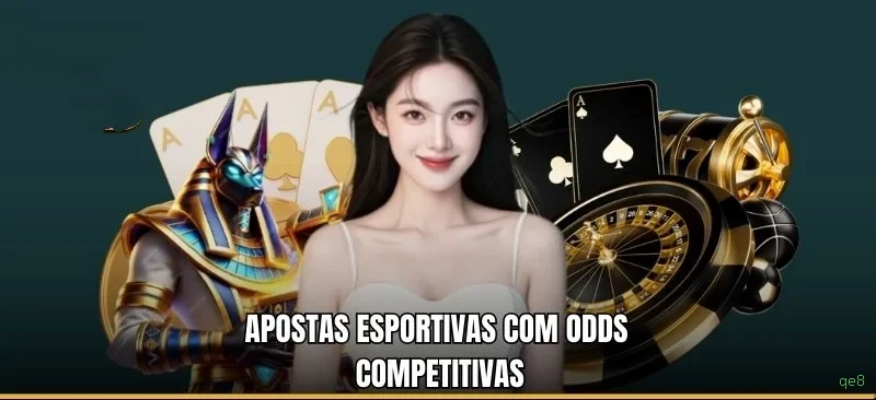 Imagem promocional da qe8 mostrando a plataforma e suas vantagens